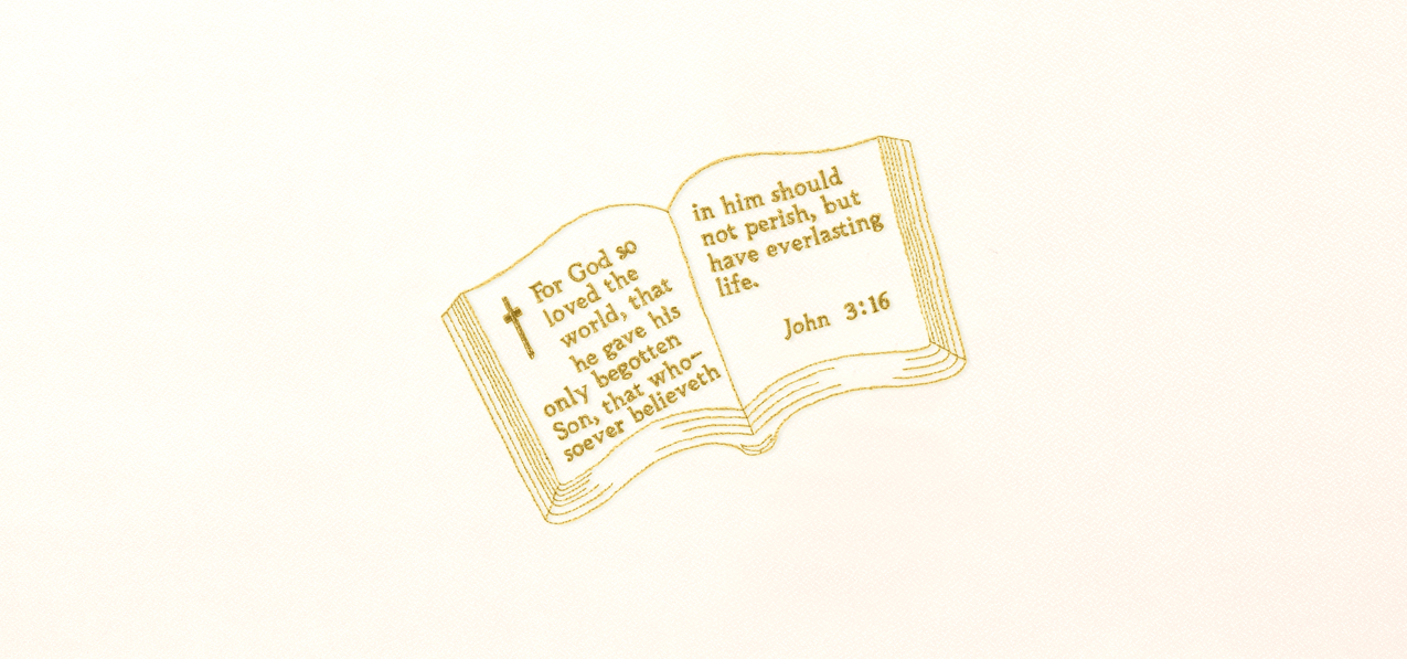 Bible John 3-16 Rosetan Faux